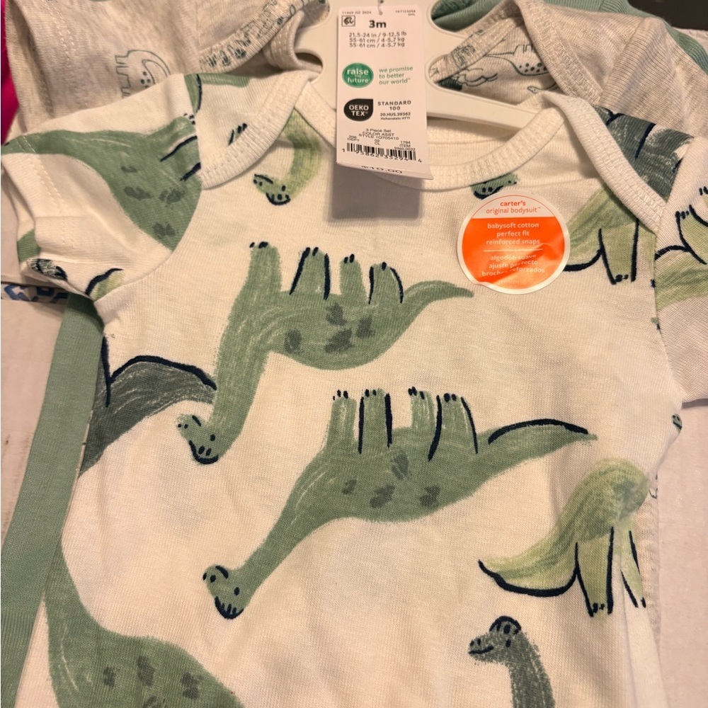 Carter's Green Dinosaur Print Kids Tee